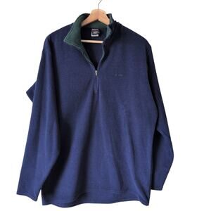 Vintage Y2K 90s Patagonia Capilene Fleece Men's Large - Navy Blue 1/4 Zip Solid